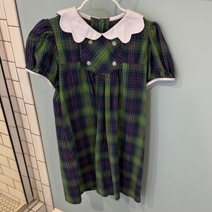 Little English Plaid Dress with Peter Pan Collar